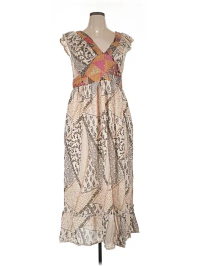 Pre-owned Let Me Be Cocktail Dress In Tan