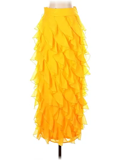 Pre-owned Let Me Be Formal Skirt In Orange