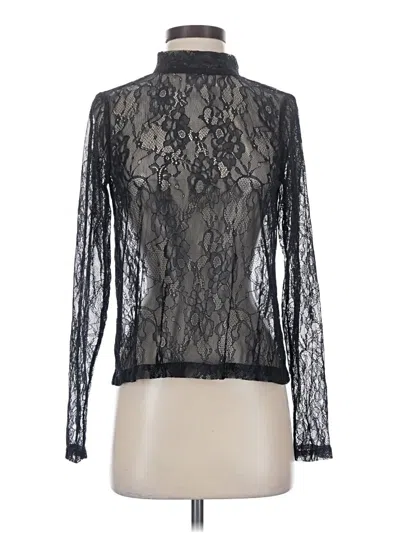 Pre-owned Let Me Be Long Sleeve Blouse In Black