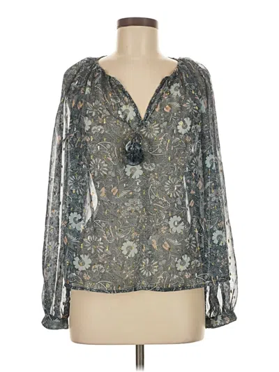 Pre-owned Let Me Be Long Sleeve Blouse In Gray