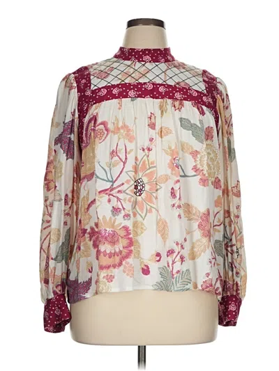 Pre-owned Let Me Be Long Sleeve Blouse In Ivory