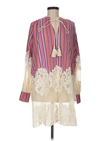 Pre-owned Let Me Be Long Sleeve Blouse In Ivory