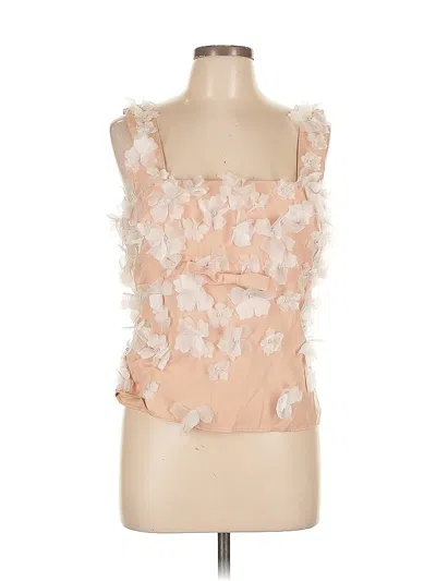 Pre-owned Let Me Be Sleeveless Blouse In Brown