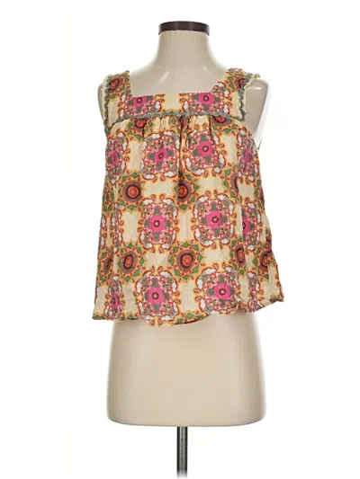 Pre-owned Let Me Be Sleeveless Blouse In Brown