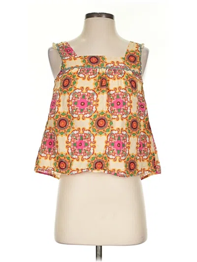 Pre-owned Let Me Be Sleeveless Blouse In Orange