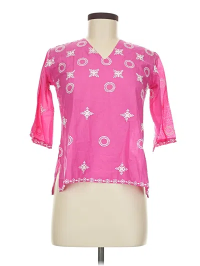 Pre-owned Letarte 3/4 Sleeve Blouse In Pink