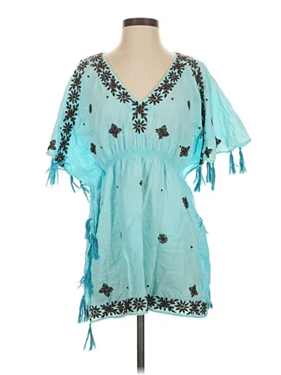 Pre-owned Letarte 3/4 Sleeve Blouse In Teal