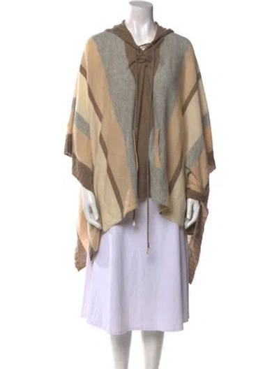 Pre-owned Letarte Cashmere Striped Sweater In Neutral