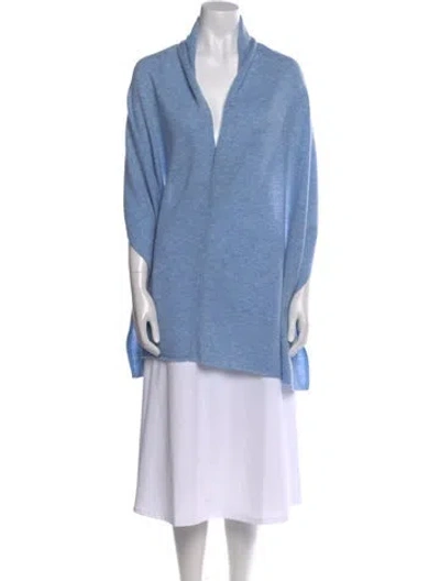 Pre-owned Letarte Cashmere V-neck Sweater In Blue