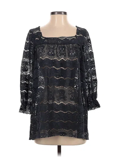 Pre-owned Letarte Long Sleeve Blouse In Black