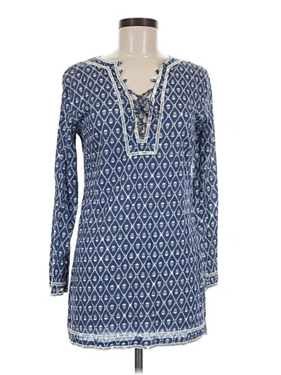Pre-owned Letarte Long Sleeve Blouse In Blue