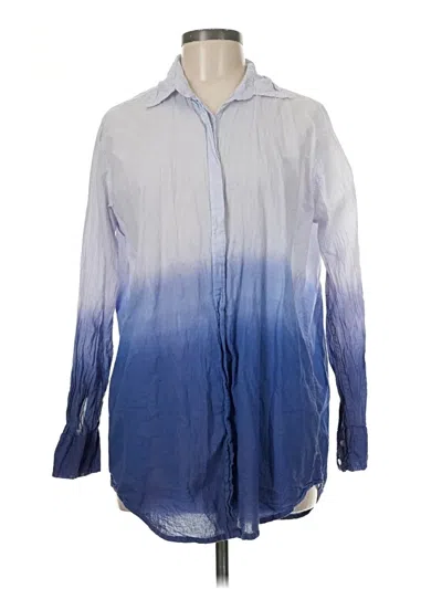 Pre-owned Letarte Long Sleeve Button Down Shirt In Blue