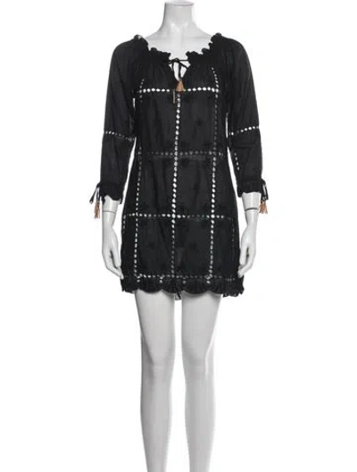 Pre-owned Letarte Patterned Mini Dress In Blue