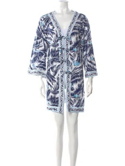 Pre-owned Letarte Printed Mini Dress In Blue