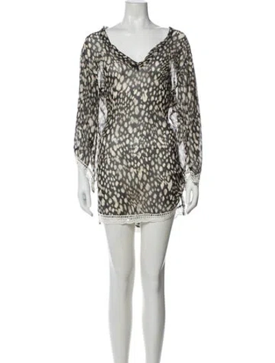 Pre-owned Letarte Printed Mini Dress In Multi