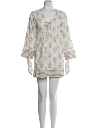 Pre-owned Letarte Printed Mini Dress In Neutrals