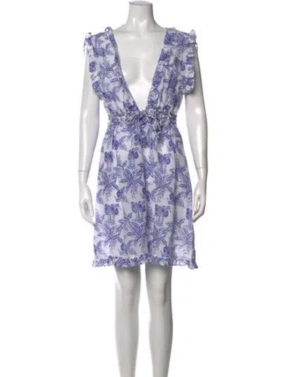 Pre-owned Letarte Printed Mini Dress In Purple