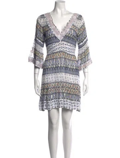Pre-owned Letarte Silk Mini Dress In Blue