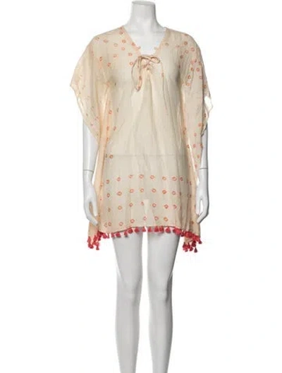 Pre-owned Letarte Silk Mini Dress In Neutrals