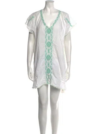 Pre-owned Letarte V-neck Mini Dress In Multi