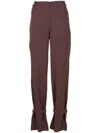 Lethicia Bronstein Abigail Crepe Trousers In Brown