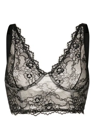 Lethicia Bronstein Alexandra Floral-lace Bra In Black