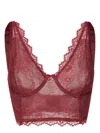 Lethicia Bronstein Alexandra Floral-lace Bra In Red