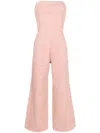 Lethicia Bronstein Alice Strapless Denim Jumpsuit In Brown