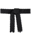 Lethicia Bronstein Amoss Lace-overlay Belt In Black