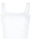Lethicia Bronstein Ana Corset Crop Top In White