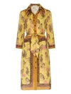 Lethicia Bronstein Angélica Tiger-print Belted Shirtdress In Multi