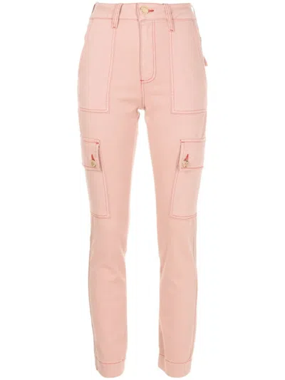 Lethicia Bronstein Antônia Slim-cut Cargo Trousers In Pink