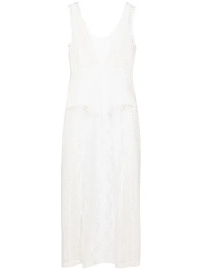 Lethicia Bronstein Arah Scoop-neck Maxi Dress In Weiss