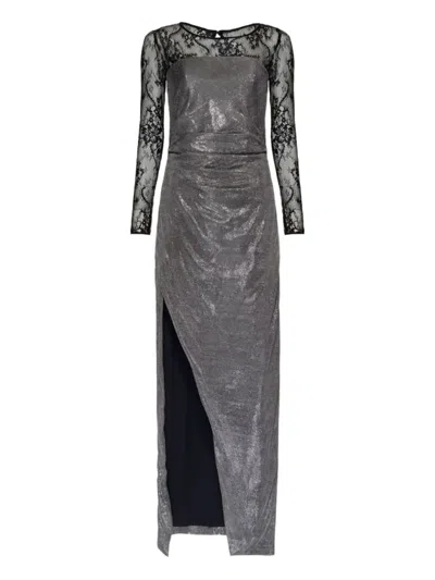 Lethicia Bronstein Aruana Lace-panelled Lurex Dress In Gold