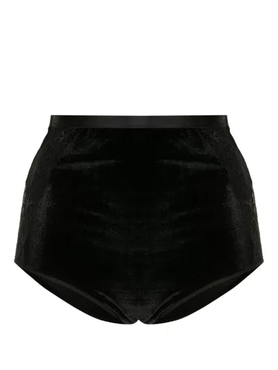 Lethicia Bronstein Atena Velvet Briefs In Black