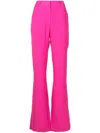 Lethicia Bronstein Ava Crepe Flared Trousers In Pink