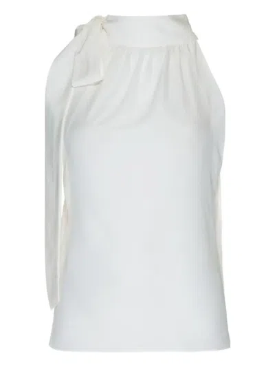 Lethicia Bronstein Bow-neck Crepe Blouse In White