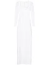 Lethicia Bronstein Brigitte Sheer-sleeved Gown In White