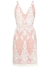Lethicia Bronstein Canis Crochet-panel Dress In Neutrals