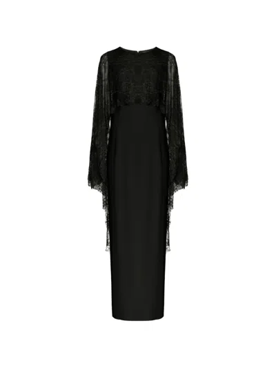Lethicia Bronstein Cape-style Maxi Dress In Black