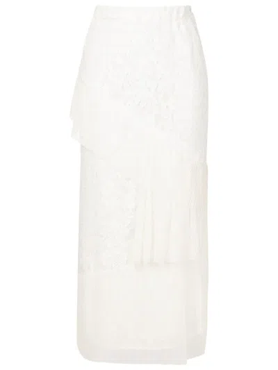 Lethicia Bronstein Corded-lace Midi Skirt In White