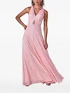 Lethicia Bronstein Cut-out Sequinned Dress In Pink