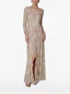 Lethicia Bronstein Embroidered Lace Maxi Dress In Neutral