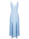 Lethicia Bronstein Georgia Lace-panel Maxi Dress In Blue