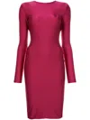 Lethicia Bronstein Gracie V-back Midi Dress In Pink