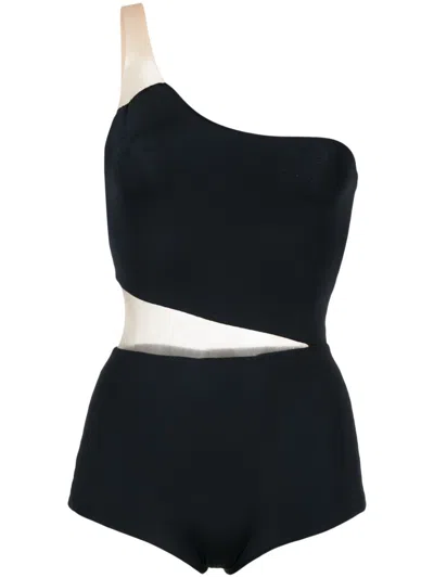 Lethicia Bronstein Grus Asymmetric Sleeveless Body In Black