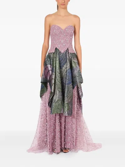 Lethicia Bronstein Hela Layered Dress In Pink