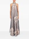 Lethicia Bronstein Helena Organza Dress In Gray