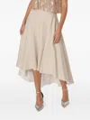 Lethicia Bronstein Lace-hem Mullet Midi Skirt