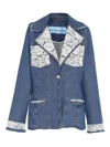 Lethicia Bronstein Lace-trimmed Denim Jacket